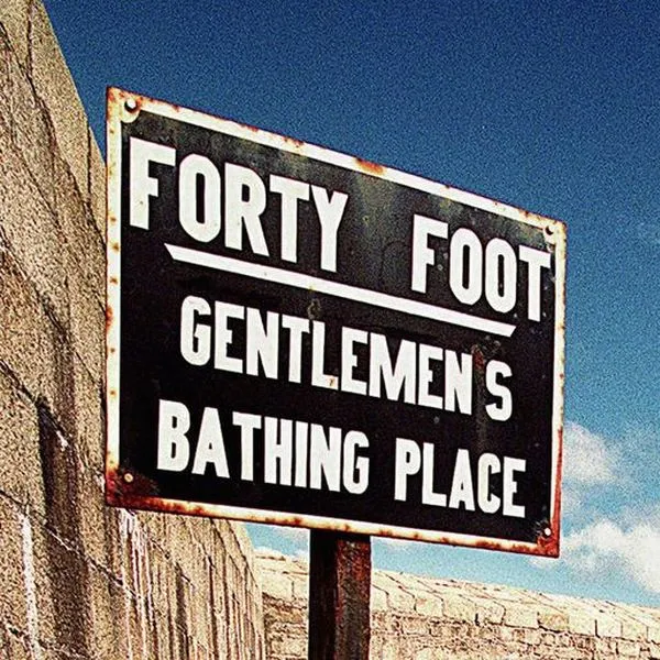 Old photo of 40 Foot - Gentlemen's Bathing Place sign