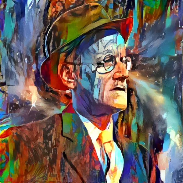 Painting of Irish author James Joyce